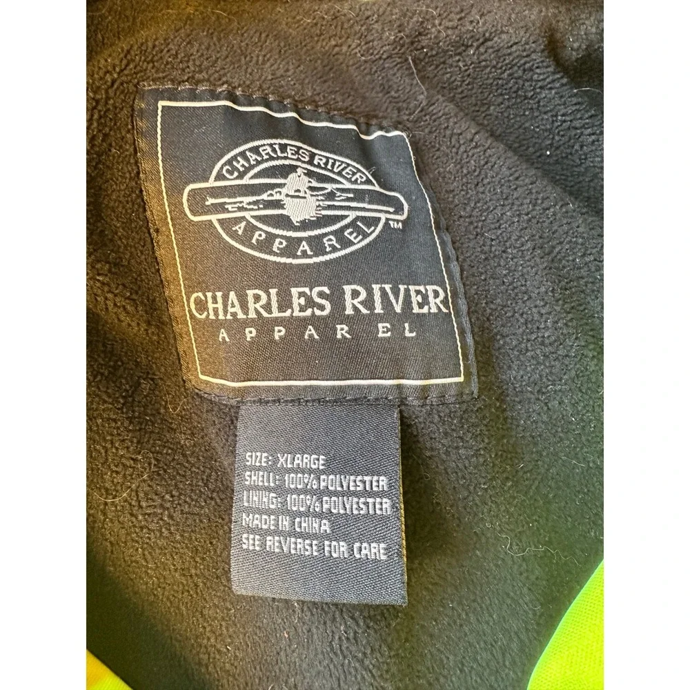 Charles River Apparel High Visibility ANSI‎ Class 3 Bomber Jacket Men's XL Neon